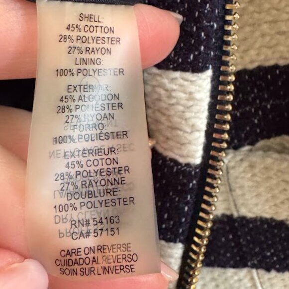 Karl Lagerfeld Striped Jacket - Size 10 - Picture 6 of 6